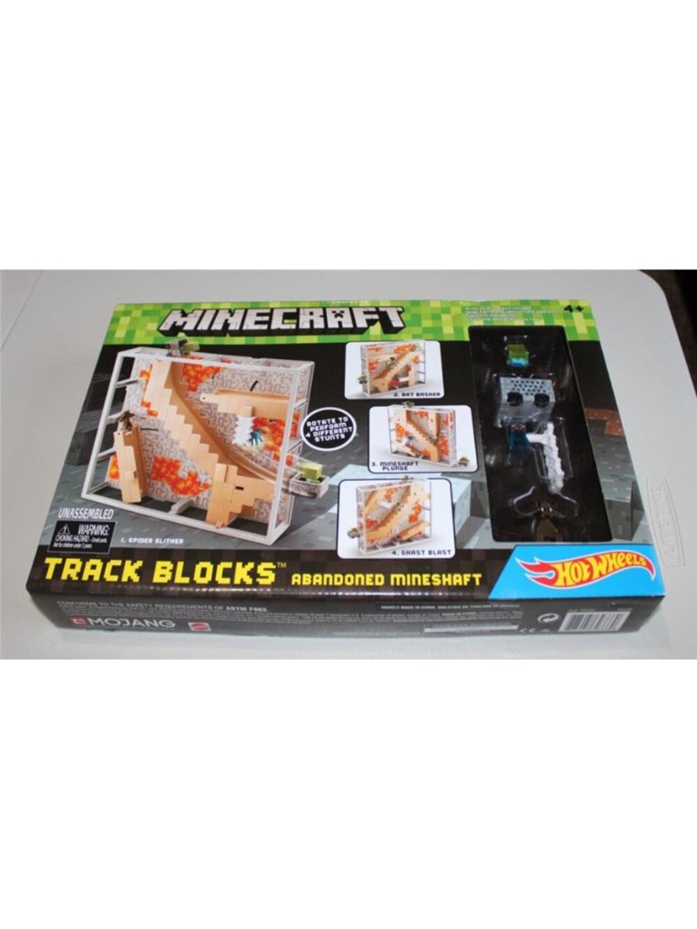 NEW Minecraft Hot Wheels Track Blocks Abandoned Mineshaft Mini Figures HTF